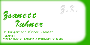 zsanett kuhner business card