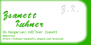 zsanett kuhner business card